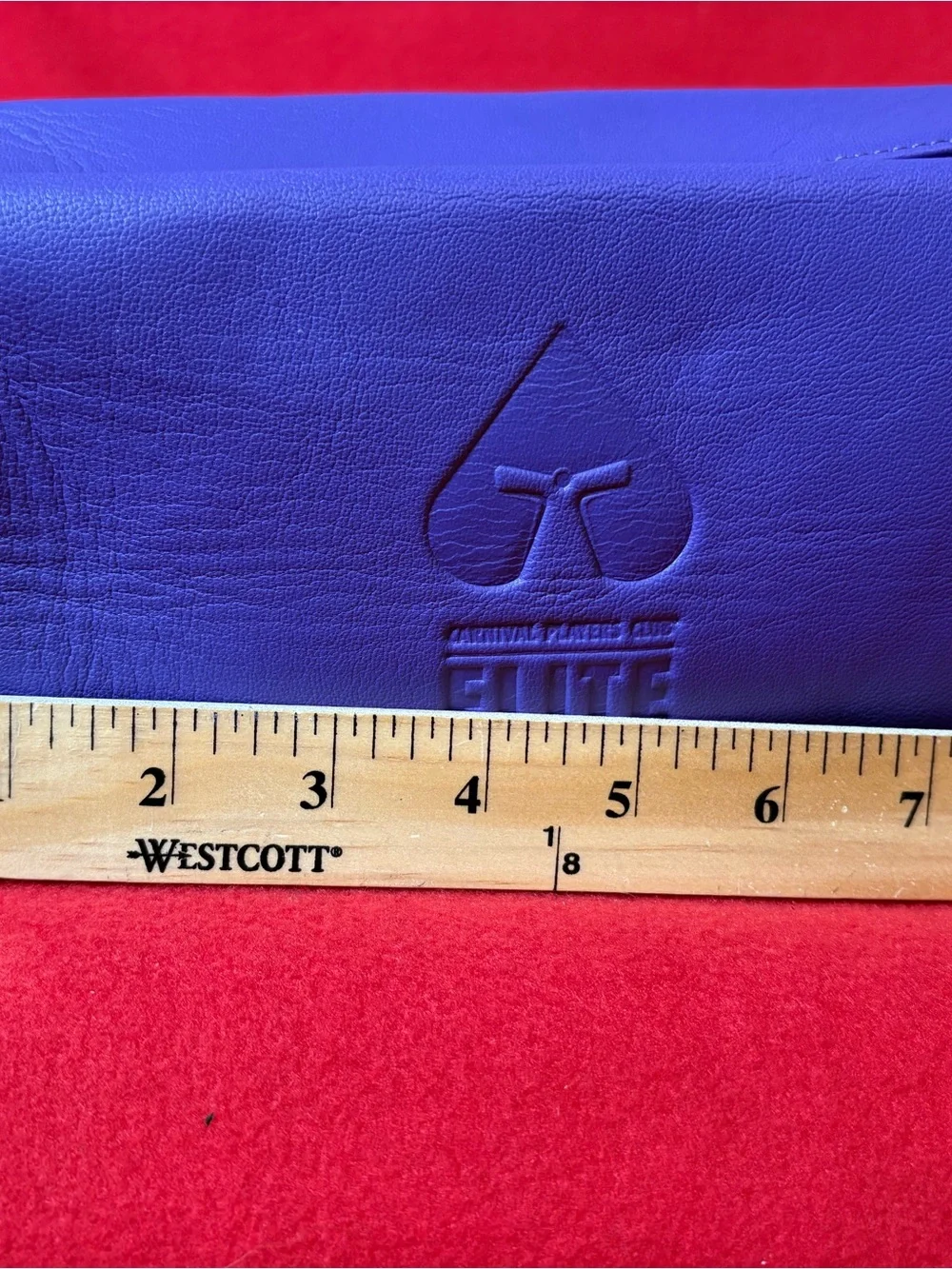 NWT Carnival Players Club Elite Purple Genuine Leather Cosmetic Travel Bag